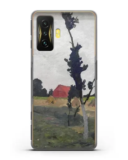 Чехол Пейзаж Ворпсведера с красным домом (Модерзон-Беккер Паула) силиконовый для Xiaomi Poco F4 GT