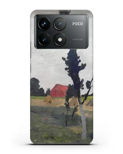 Чехол Пейзаж Ворпсведера с красным домом (Модерзон-Беккер Паула) силиконовый для Xiaomi Poco F6 Pro