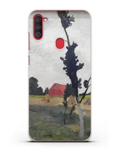Чехол Пейзаж Ворпсведера с красным домом (Модерзон-Беккер Паула) силиконовый для Samsung Galaxy A11 [SM-A115F]