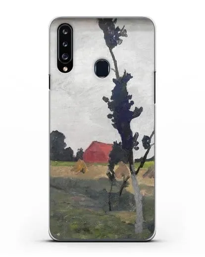 Чехол Пейзаж Ворпсведера с красным домом (Модерзон-Беккер Паула) силиконовый для Samsung Galaxy A20s [SM-A207FN]