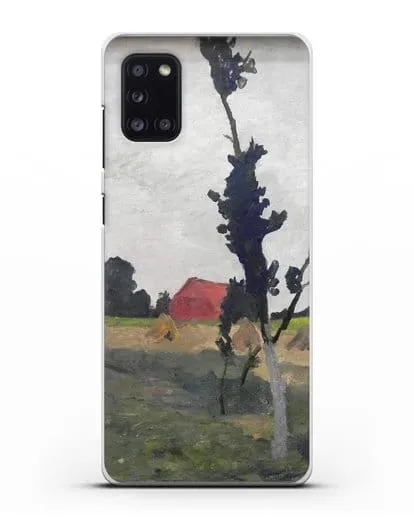 Чехол Пейзаж Ворпсведера с красным домом (Модерзон-Беккер Паула) силиконовый для Samsung Galaxy A31 [SM-A315F]