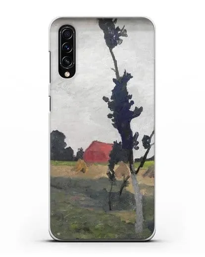 Чехол Пейзаж Ворпсведера с красным домом (Модерзон-Беккер Паула) силиконовый для Samsung Galaxy A70s [SM-A707F]