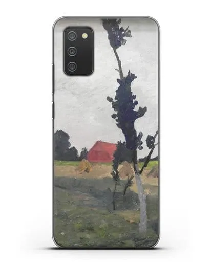 Чехол Пейзаж Ворпсведера с красным домом (Модерзон-Беккер Паула) силиконовый для Samsung Galaxy A02s [SM-A025F]