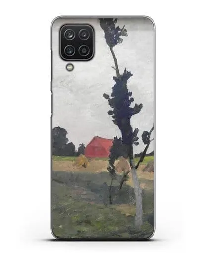 Чехол Пейзаж Ворпсведера с красным домом (Модерзон-Беккер Паула) силиконовый для Samsung Galaxy A12 [SM-A125F]