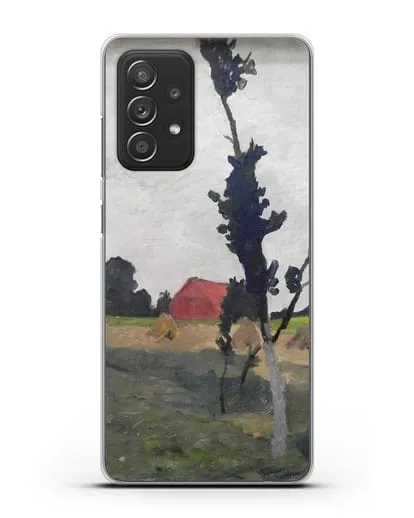 Чехол Пейзаж Ворпсведера с красным домом (Модерзон-Беккер Паула) силиконовый для Samsung Galaxy A52s [SM-A528B]