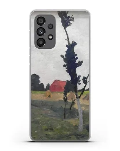 Чехол Пейзаж Ворпсведера с красным домом (Модерзон-Беккер Паула) силиконовый для Samsung Galaxy A73 5G [SM-A736B]