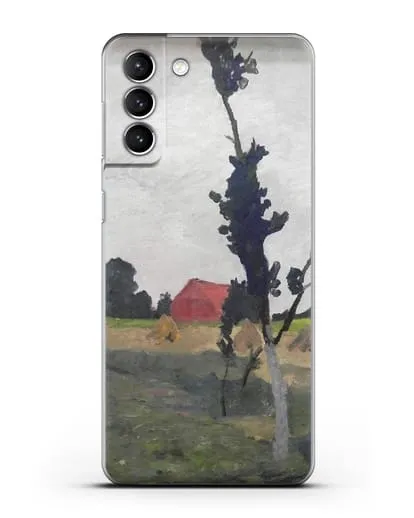 Чехол Пейзаж Ворпсведера с красным домом (Модерзон-Беккер Паула) силиконовый для Samsung Galaxy S22