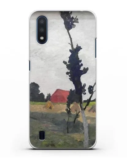 Чехол Пейзаж Ворпсведера с красным домом (Модерзон-Беккер Паула) силиконовый для Samsung Galaxy M01 [SM-M015F]