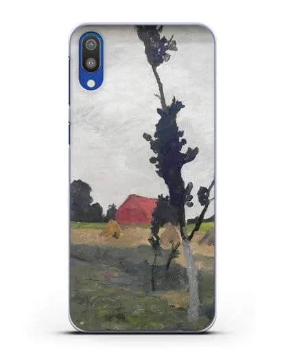 Чехол Пейзаж Ворпсведера с красным домом (Модерзон-Беккер Паула) силиконовый для Samsung Galaxy M10 [SM-M105F]