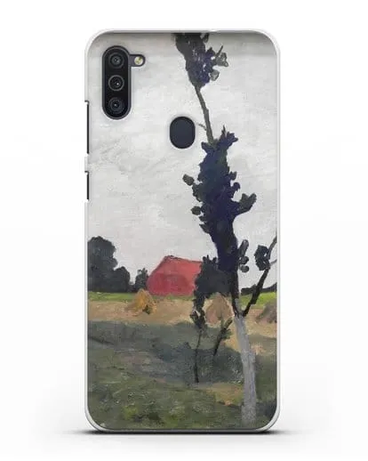 Чехол Пейзаж Ворпсведера с красным домом (Модерзон-Беккер Паула) силиконовый для Samsung Galaxy M11 [SM-M115F]