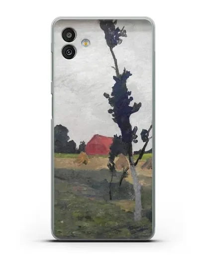 Чехол Пейзаж Ворпсведера с красным домом (Модерзон-Беккер Паула) силиконовый для Samsung Galaxy M13 [SM-M135]