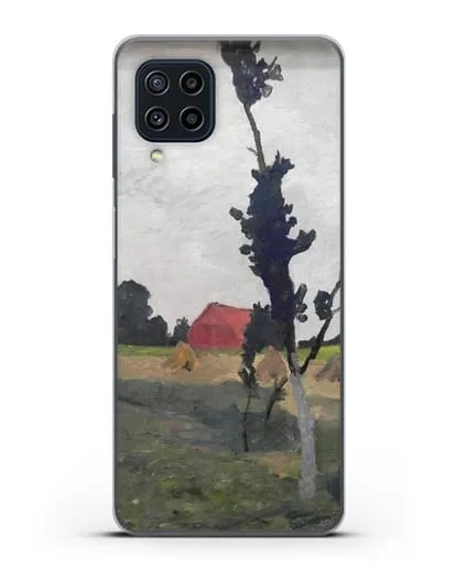 Чехол Пейзаж Ворпсведера с красным домом (Модерзон-Беккер Паула) силиконовый для Samsung Galaxy M22 [M225F]