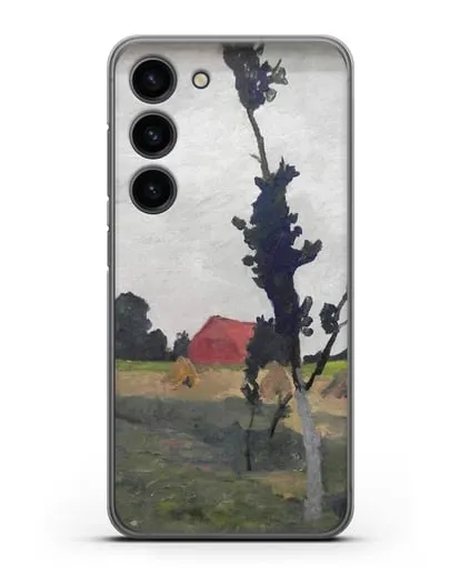 Чехол Пейзаж Ворпсведера с красным домом (Модерзон-Беккер Паула) силиконовый для Samsung Galaxy S23 [SM-S911]