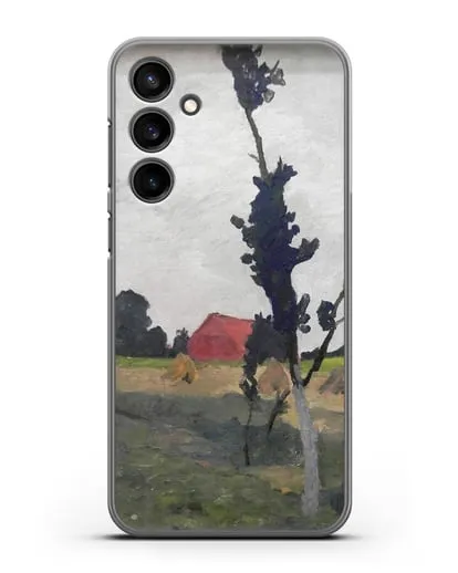 Чехол Пейзаж Ворпсведера с красным домом (Модерзон-Беккер Паула) силиконовый для Samsung Galaxy S23 FE