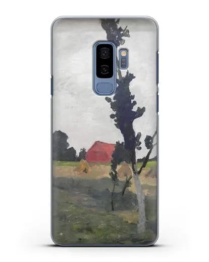 Чехол Пейзаж Ворпсведера с красным домом (Модерзон-Беккер Паула) силиконовый для Samsung Galaxy S9 Plus [SM-G965F]