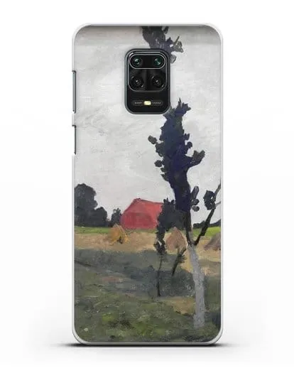 Чехол Пейзаж Ворпсведера с красным домом (Модерзон-Беккер Паула) силиконовый для Xiaomi Redmi Note 9 Pro