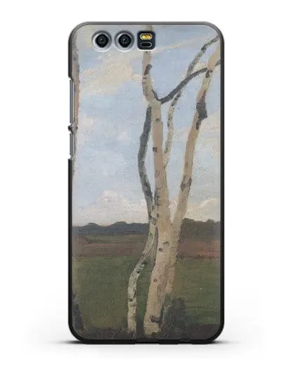 Чехол Пейзаж с березовыми стволами (Модерзон-Беккер Паула) силиконовый для Honor 9