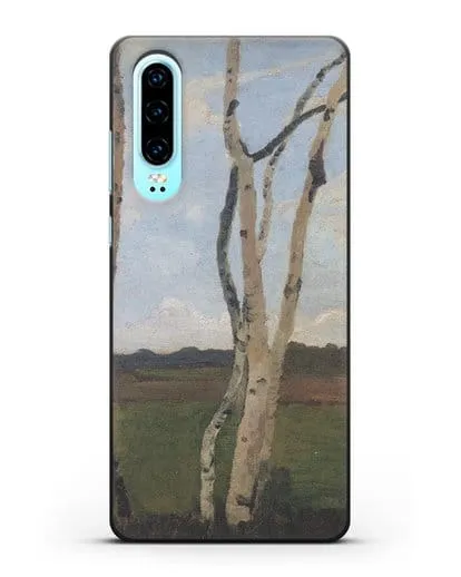Чехол Пейзаж с березовыми стволами (Модерзон-Беккер Паула) силиконовый для Huawei P30