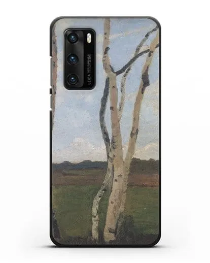 Чехол Пейзаж с березовыми стволами (Модерзон-Беккер Паула) силиконовый для Huawei P40