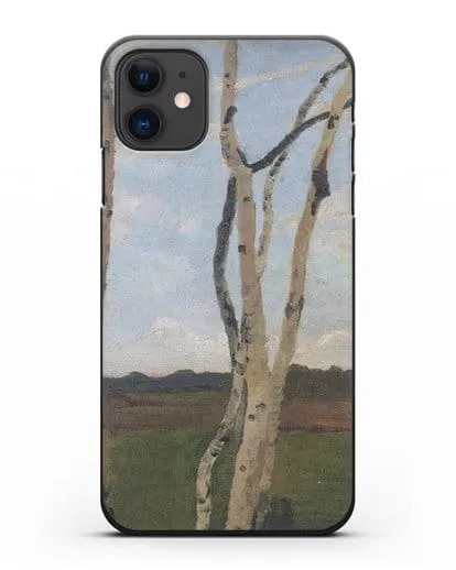 Чехол Пейзаж с березовыми стволами (Модерзон-Беккер Паула) силиконовый для iPhone 11