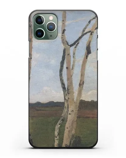 Чехол Пейзаж с березовыми стволами (Модерзон-Беккер Паула) силиконовый для iPhone 11 Pro Max