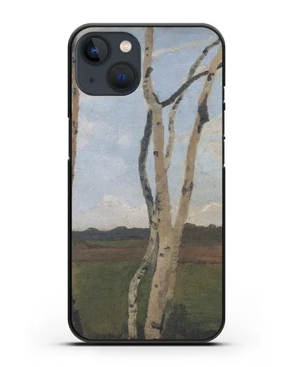 Чехол Пейзаж с березовыми стволами (Модерзон-Беккер Паула) силиконовый для iPhone 13 Mini