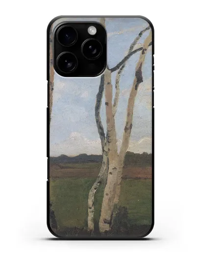 Чехол Пейзаж с березовыми стволами (Модерзон-Беккер Паула) силиконовый для iPhone 16 Pro Max
