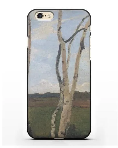 Чехол Пейзаж с березовыми стволами (Модерзон-Беккер Паула) силиконовый для iPhone 6