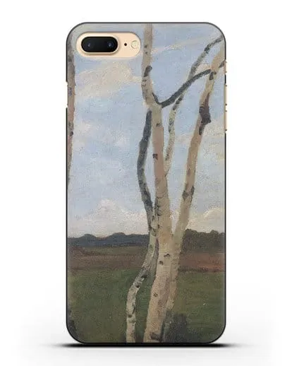 Чехол Пейзаж с березовыми стволами (Модерзон-Беккер Паула) силиконовый для iPhone 8 Plus