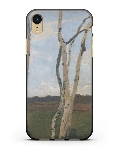 Чехол Пейзаж с березовыми стволами (Модерзон-Беккер Паула) силиконовый для iPhone XR