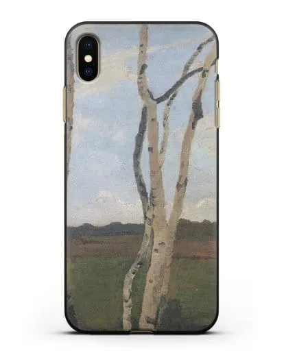 Чехол Пейзаж с березовыми стволами (Модерзон-Беккер Паула) силиконовый для iPhone XS Max