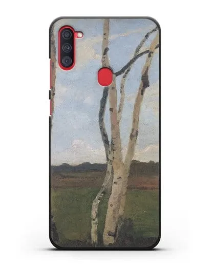 Чехол Пейзаж с березовыми стволами (Модерзон-Беккер Паула) силиконовый для Samsung Galaxy A11 [SM-A115F]