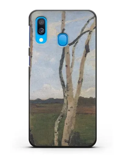 Чехол Пейзаж с березовыми стволами (Модерзон-Беккер Паула) силиконовый для Samsung Galaxy A40 [SM-A405F]
