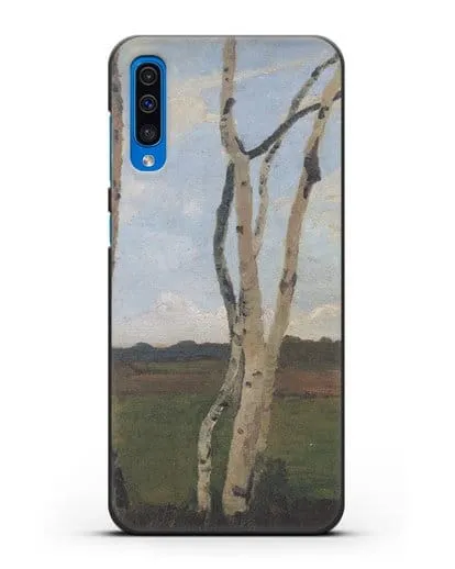 Чехол Пейзаж с березовыми стволами (Модерзон-Беккер Паула) силиконовый для Samsung Galaxy A50