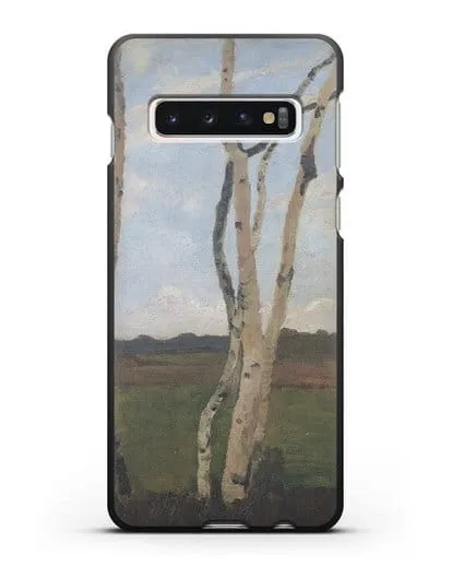 Чехол Пейзаж с березовыми стволами (Модерзон-Беккер Паула) силиконовый для Samsung Galaxy S10 [SM-G973F]