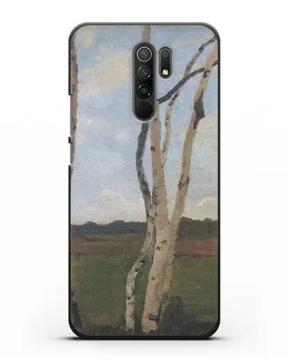 Чехол Пейзаж с березовыми стволами (Модерзон-Беккер Паула) силиконовый для Xiaomi Redmi 9