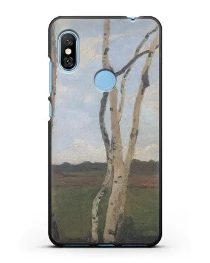 Чехол Пейзаж с березовыми стволами (Модерзон-Беккер Паула) силиконовый для Xiaomi Redmi Note 6 Pro