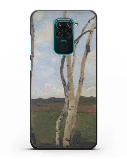 Чехол Пейзаж с березовыми стволами (Модерзон-Беккер Паула) силиконовый для Xiaomi Redmi Note 9