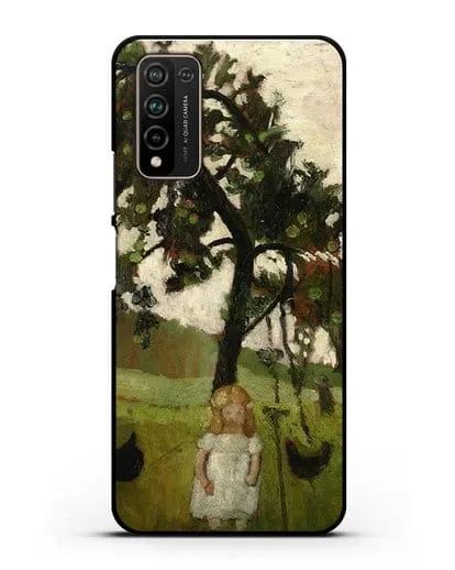 Чехол Елизавета с курицей под яблоней (Модерзон-Беккер Паула) силиконовый для Honor 10X Lite