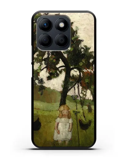 Чехол Елизавета с курицей под яблоней (Модерзон-Беккер Паула) силиконовый для Honor X8b