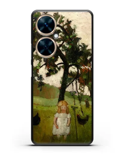 Чехол Елизавета с курицей под яблоней (Модерзон-Беккер Паула) силиконовый для Huawei Nova 11i