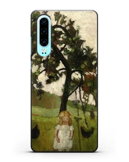 Чехол Елизавета с курицей под яблоней (Модерзон-Беккер Паула) силиконовый для Huawei P30