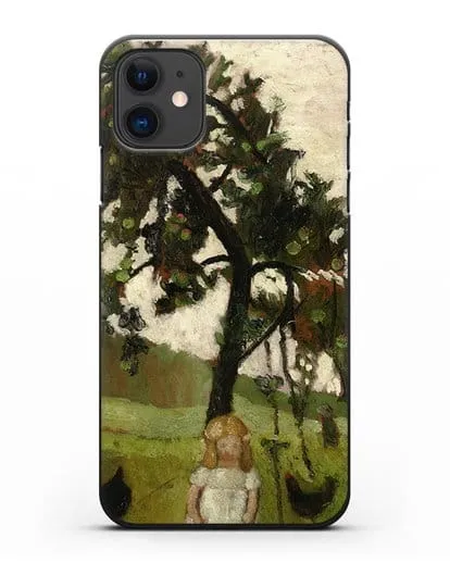 Чехол Елизавета с курицей под яблоней (Модерзон-Беккер Паула) силиконовый для iPhone 11