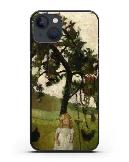 Чехол Елизавета с курицей под яблоней (Модерзон-Беккер Паула) силиконовый для iPhone 13 Mini