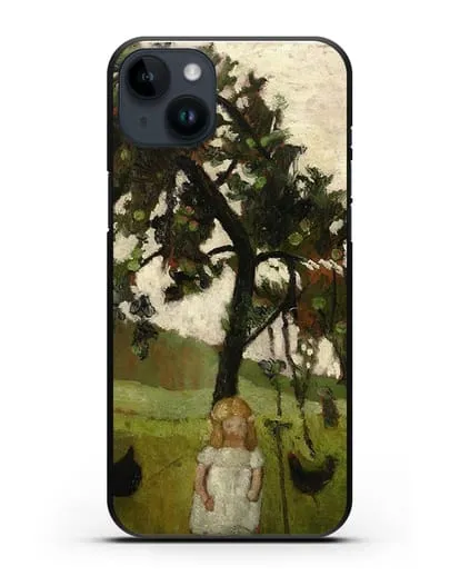 Чехол Елизавета с курицей под яблоней (Модерзон-Беккер Паула) силиконовый для iPhone 14 Plus