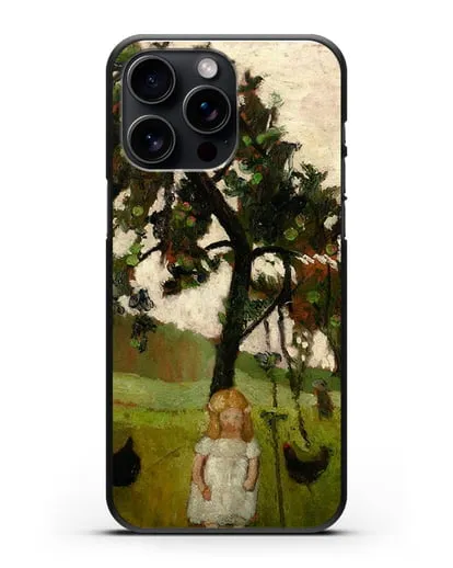 Чехол Елизавета с курицей под яблоней (Модерзон-Беккер Паула) силиконовый для iPhone 15 Pro Max