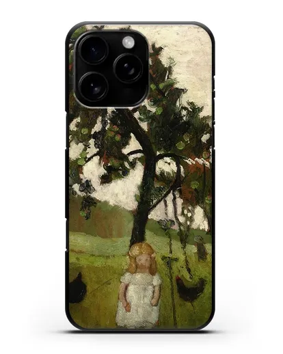 Чехол Елизавета с курицей под яблоней (Модерзон-Беккер Паула) силиконовый для iPhone 16 Pro Max