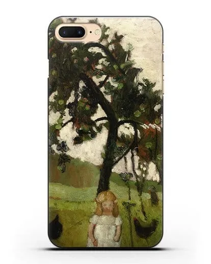 Чехол Елизавета с курицей под яблоней (Модерзон-Беккер Паула) силиконовый для iPhone 8 Plus