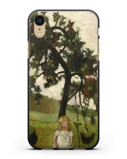 Чехол Елизавета с курицей под яблоней (Модерзон-Беккер Паула) силиконовый для iPhone XR