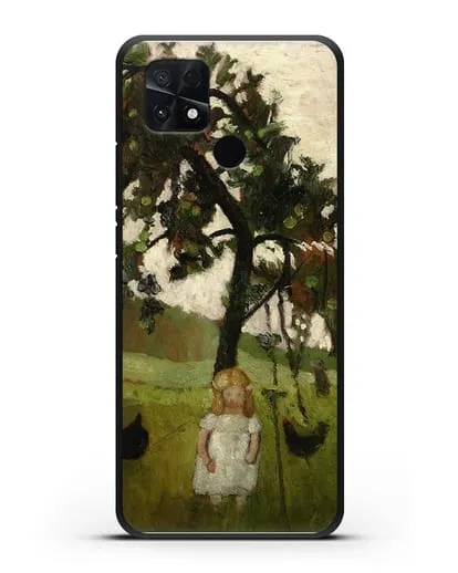 Чехол Елизавета с курицей под яблоней (Модерзон-Беккер Паула) силиконовый для Xiaomi Poco C40